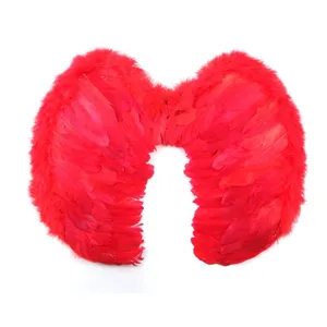 Red Feathered Angel Wings
