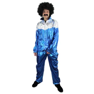 80s Blue and Silver Shell Suit Costume
