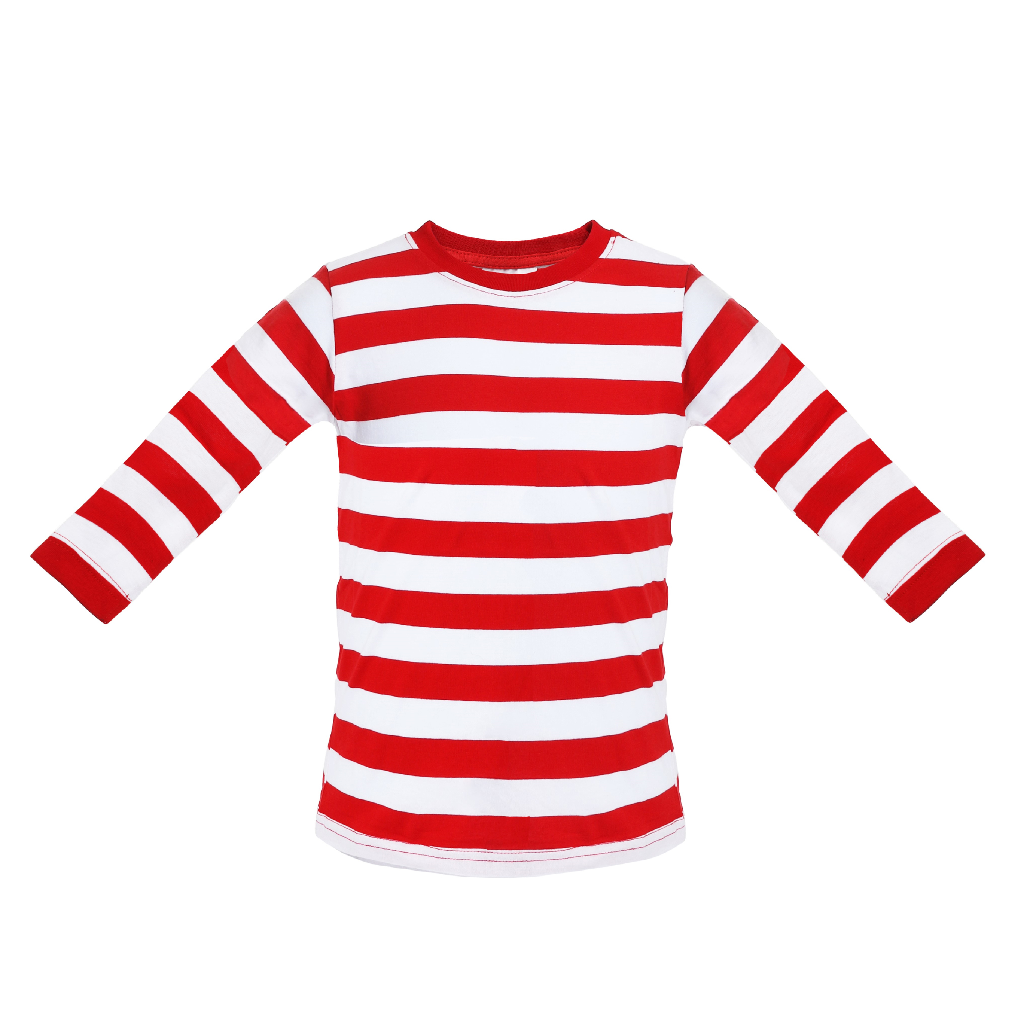 Childs Red and White Striped Long Sleeve Top