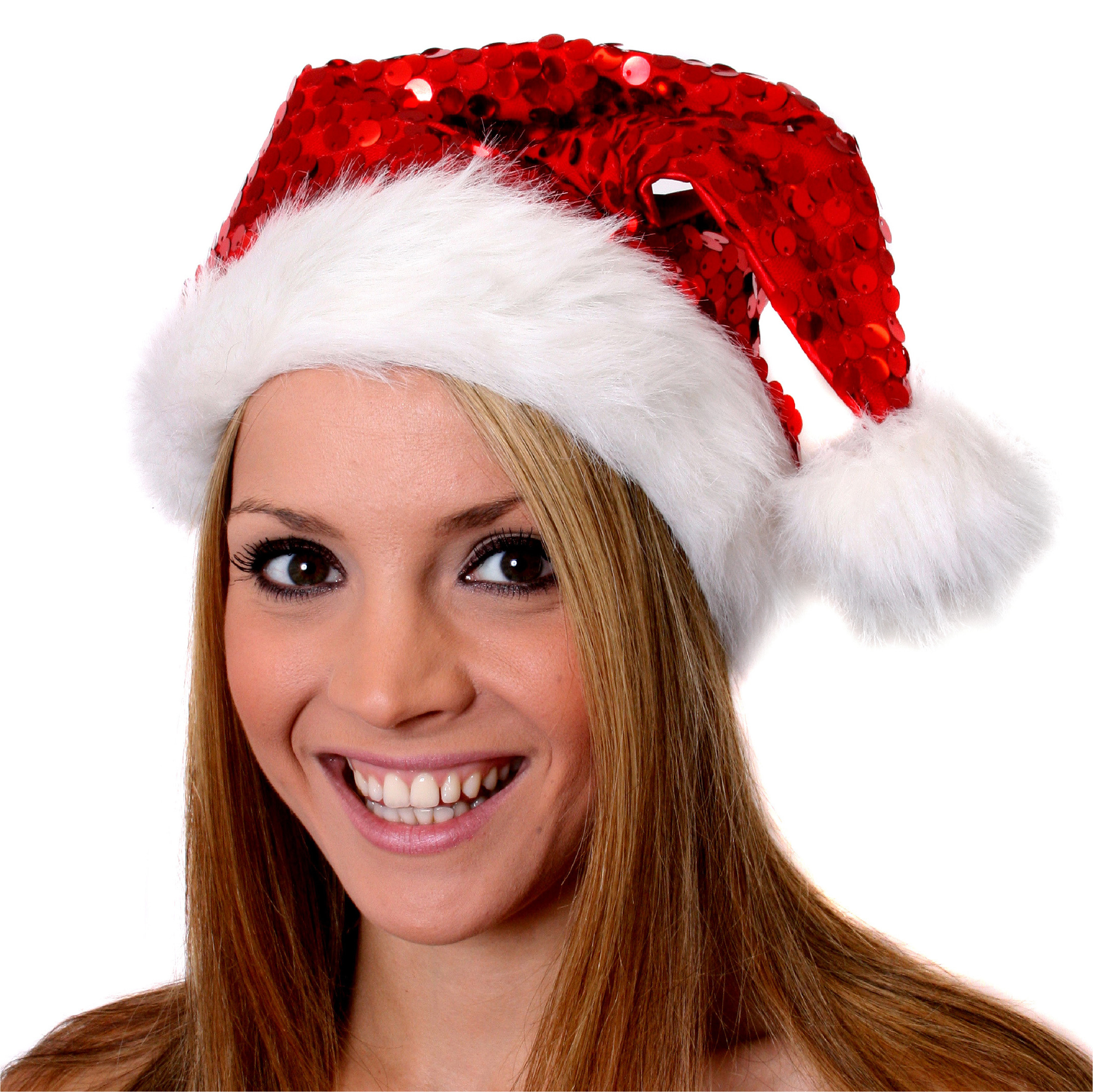 Red Sequin Santa Hat