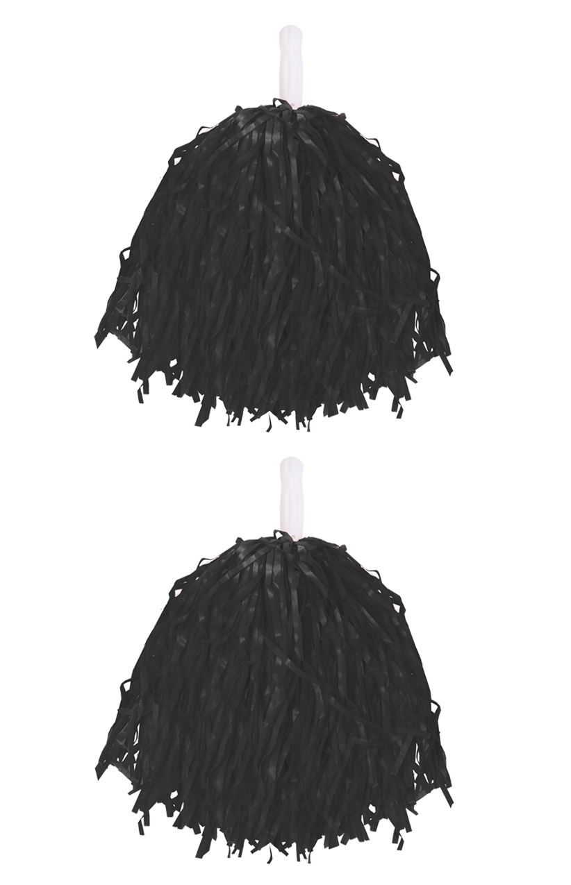 Black Lightweight Pom Poms