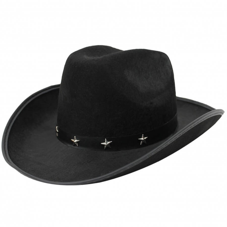 Black Star Studded Cowboy Hat