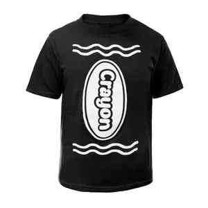 Children's Black Crayon T-Shirt – Fun Kids Costume Top for Parties, Dress-Up & School Events