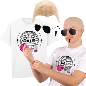 Adults Mr Worldwide Costume | 4 Pcs | 'Dale' T-shirt, Bald Cap, Sunglasses & Soul Patch