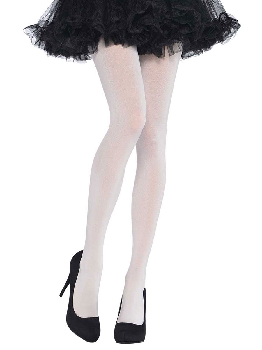 Ladies White Fashion Tights – Perfect for Fancy Dress, Costumes, or Everyday Stylish Wear
