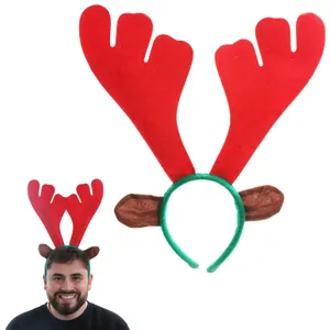 Christmas Reindeer Antlers on Headband - Attached Ears