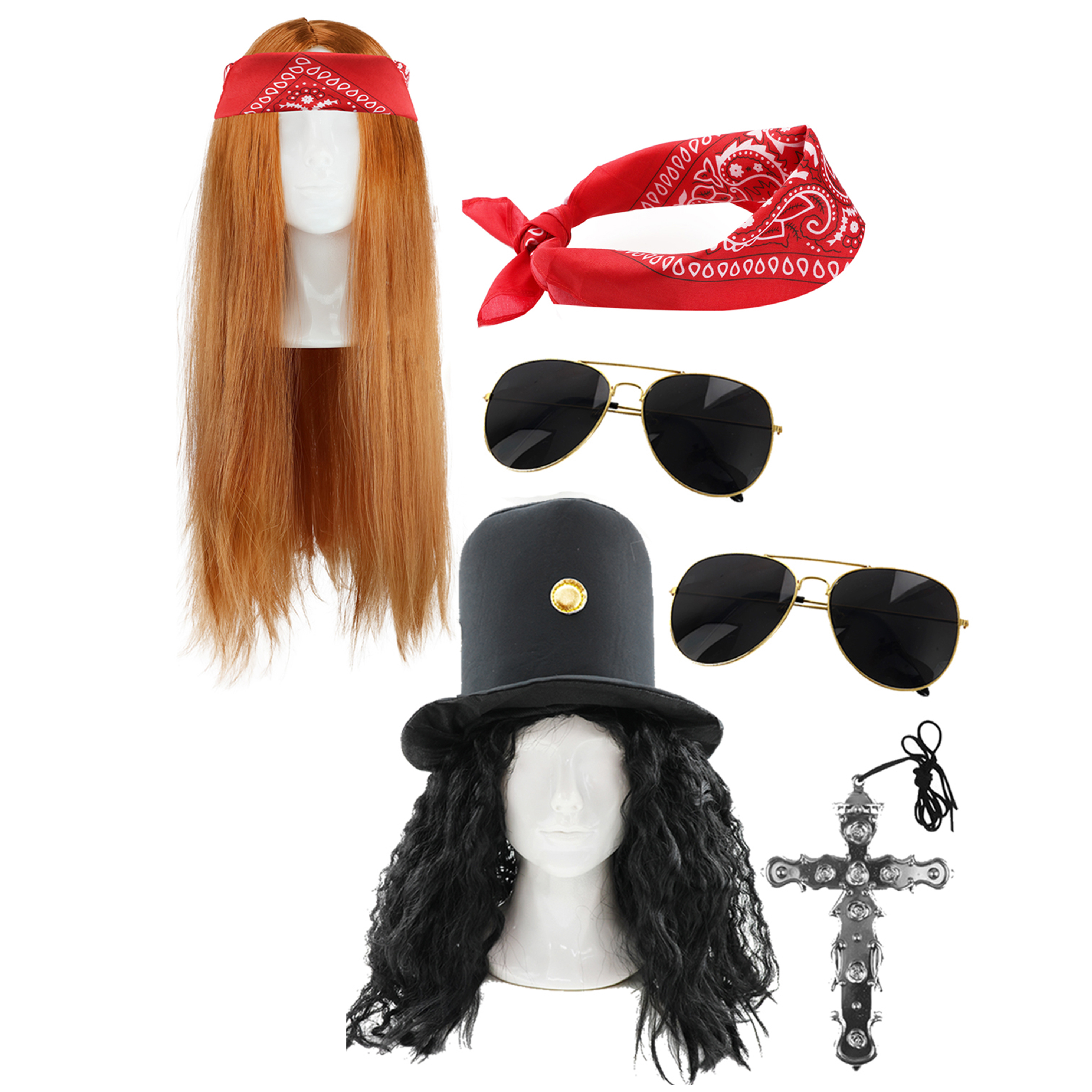 Slash & Axl Rockstar Duos Costume | 7 pcs