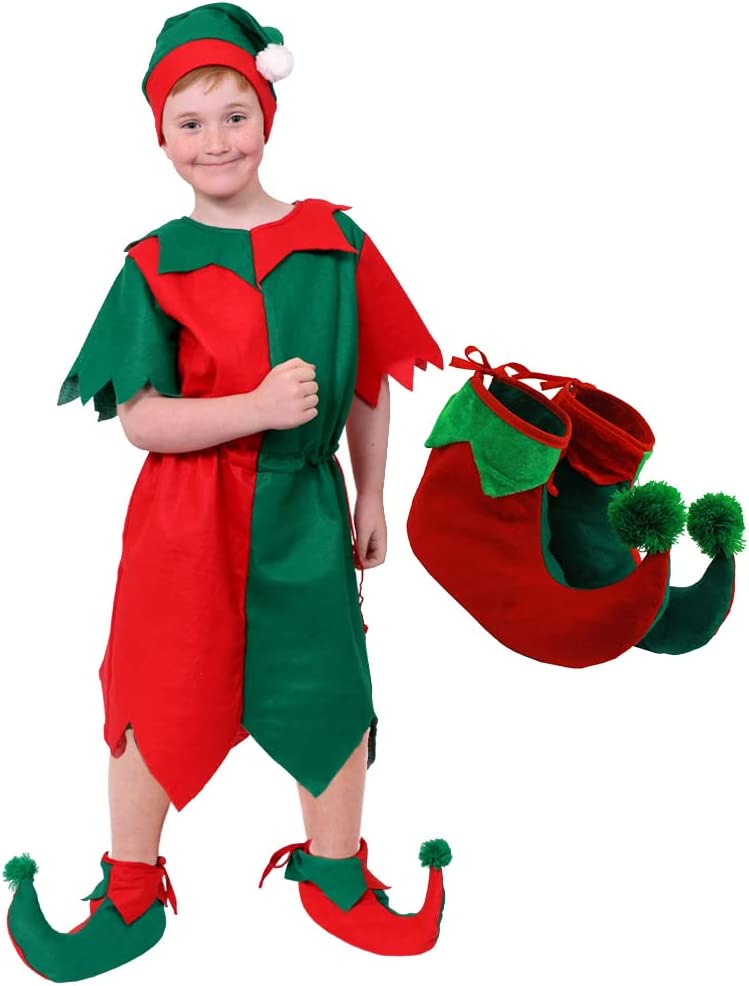 Boy's Elf Costume with Elf Boots