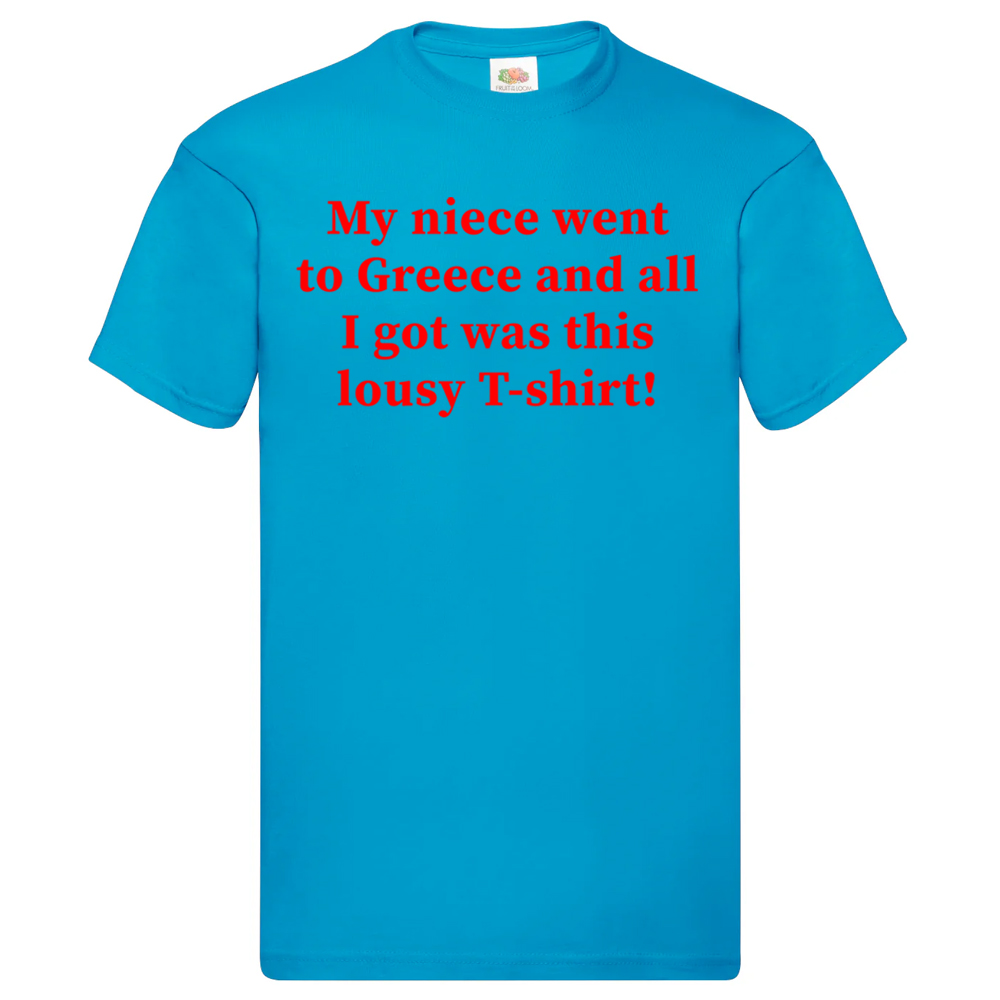 Adults Blue 'My Niece Went to Greece' T-Shirt