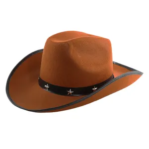 Brown Star Studded Cowboy Hat