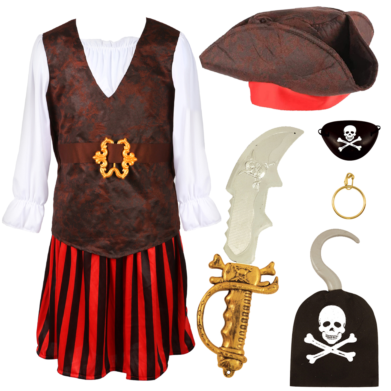 Girls Pirate Costume with Accessories