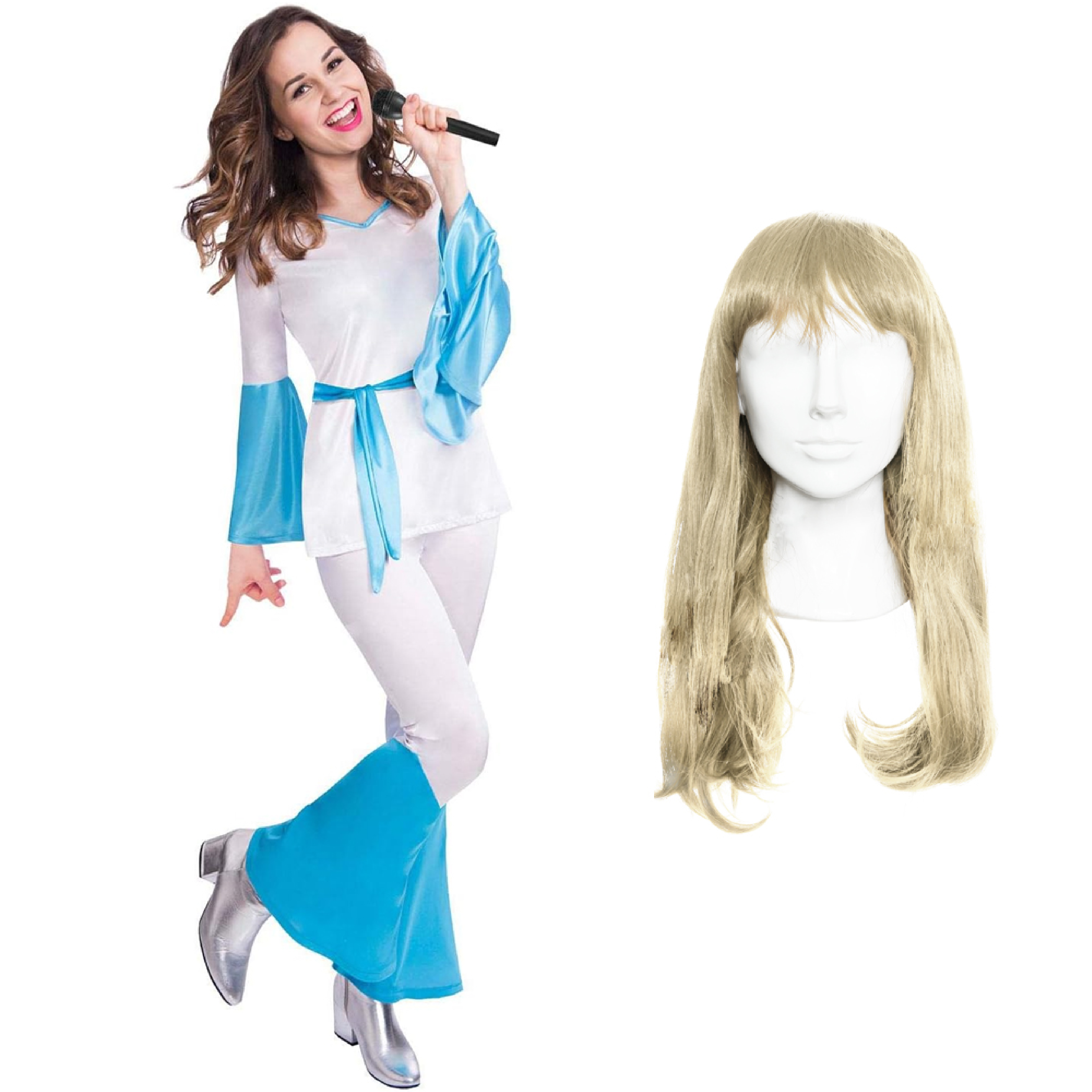 Ladies 70's Pop Queen Costume with Wig