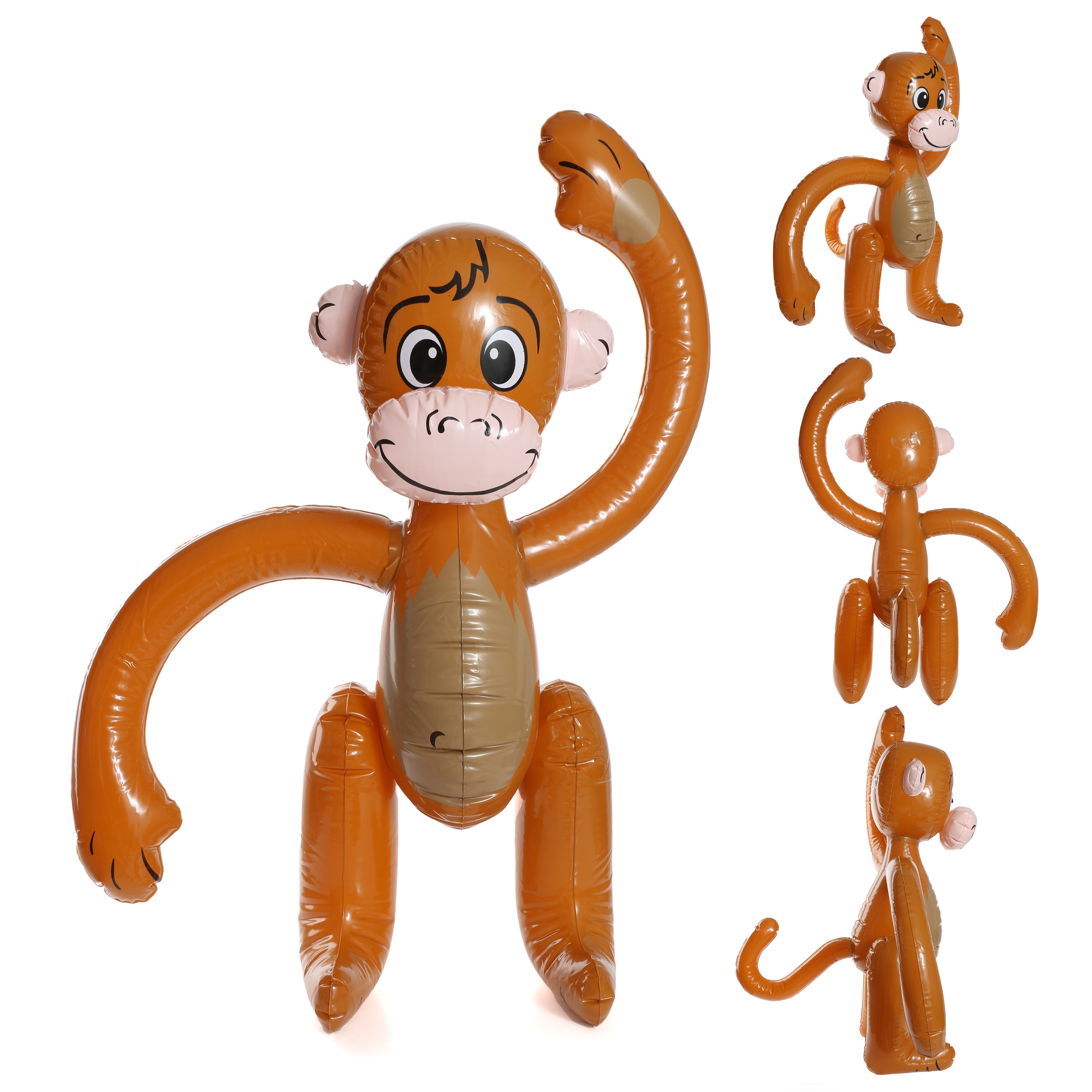 Inflatable Monkey 58cm – Jungle Theme Blow-Up Animal for Party Decorations & Photo Booth Fun
