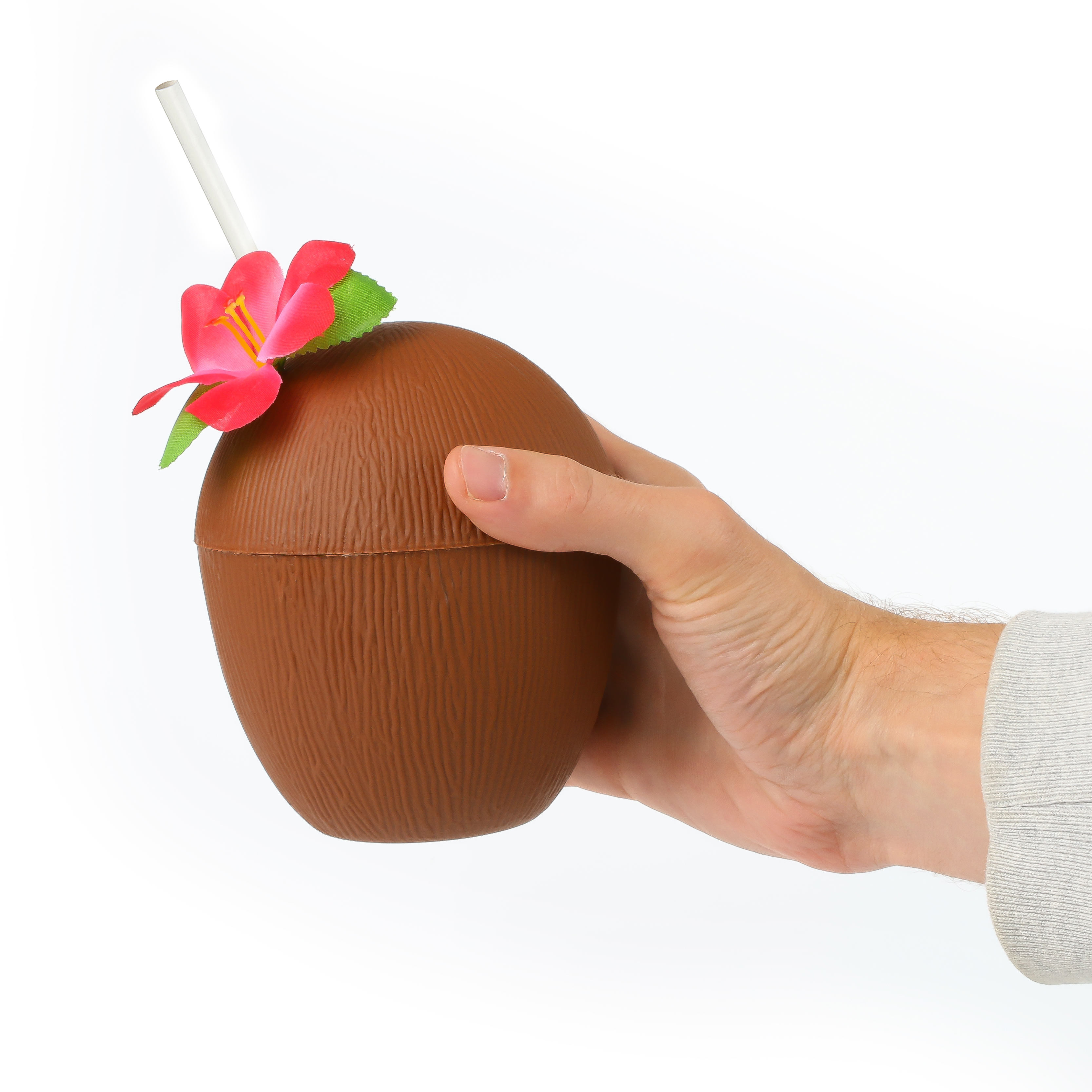 Reusable Coconut Party Cups – Fun Tropical Drinkware for Summer, Hawaiian, Cocktail & Luau Celebrations