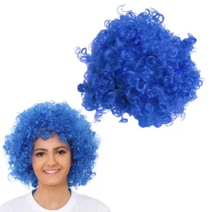 Blue Curly Afro Wig