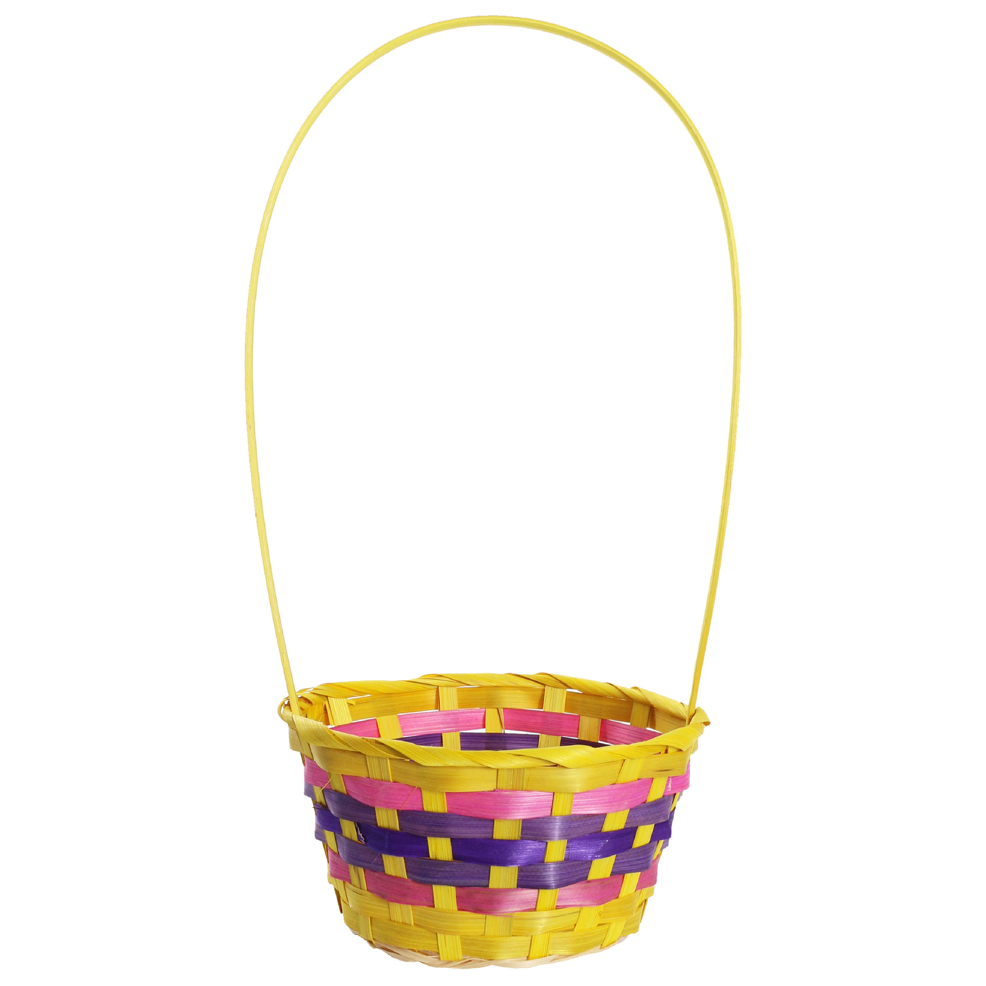 Large Yellow Woven Easter Basket