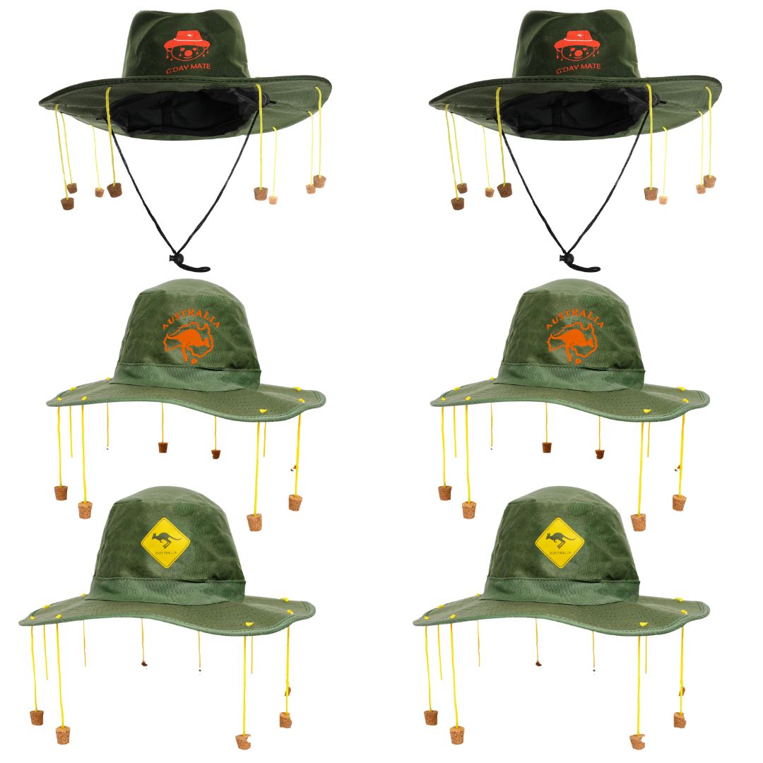 Pack of 6 Australian Cork Hats