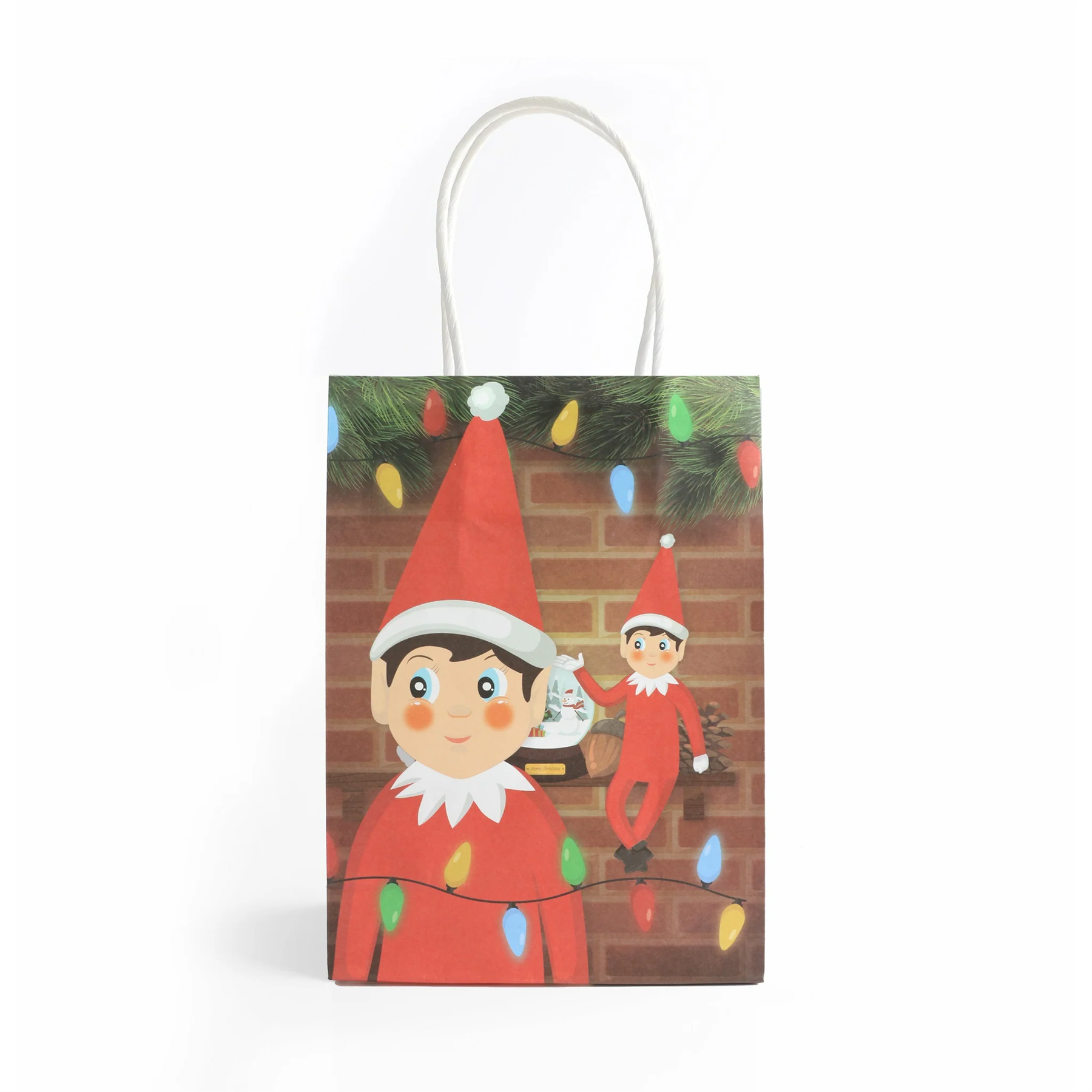 Pack of 3 Christmas Elf Paper Bags with Handles | 15 x 21 x 7cm
