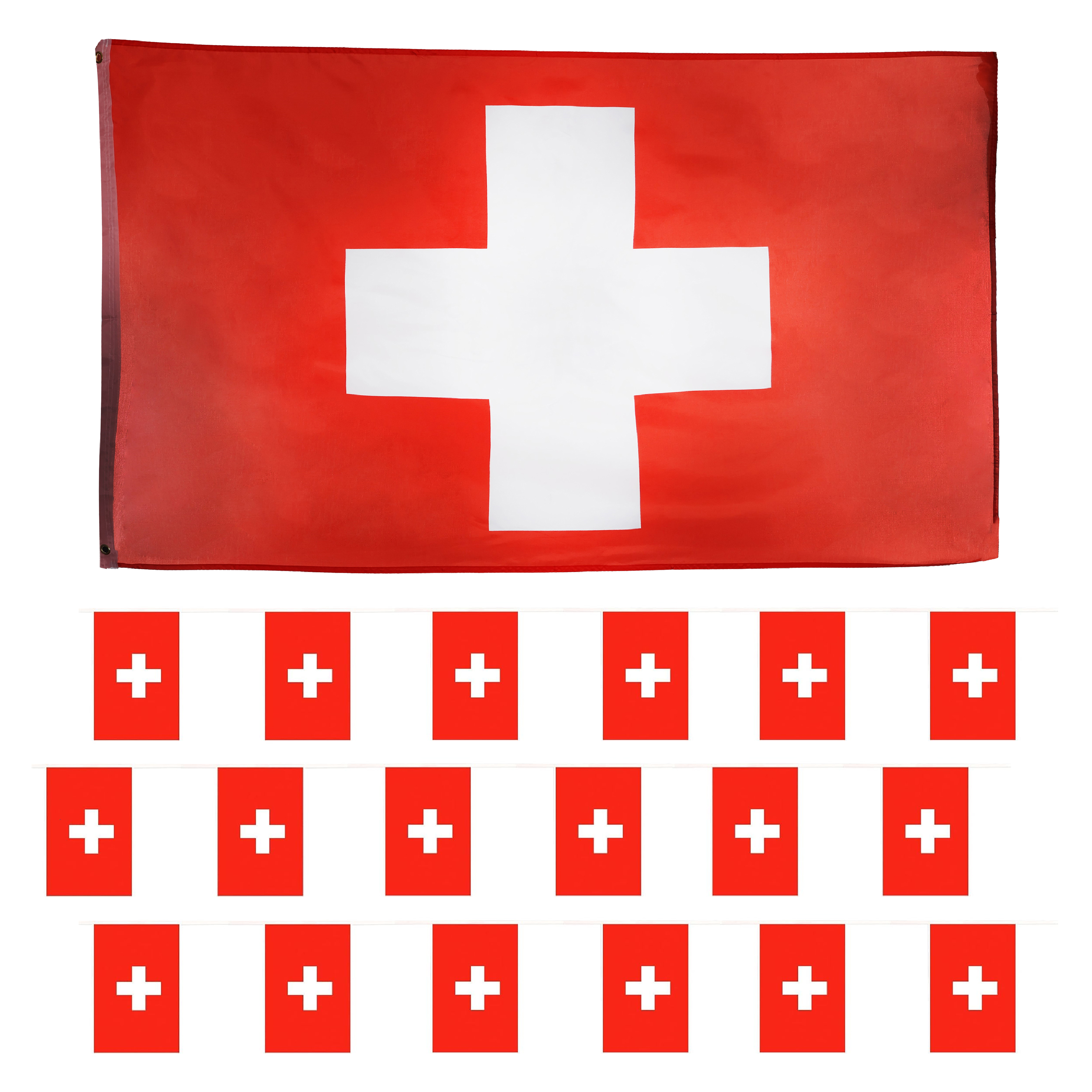 Switzerland Flag And Bunting Set
