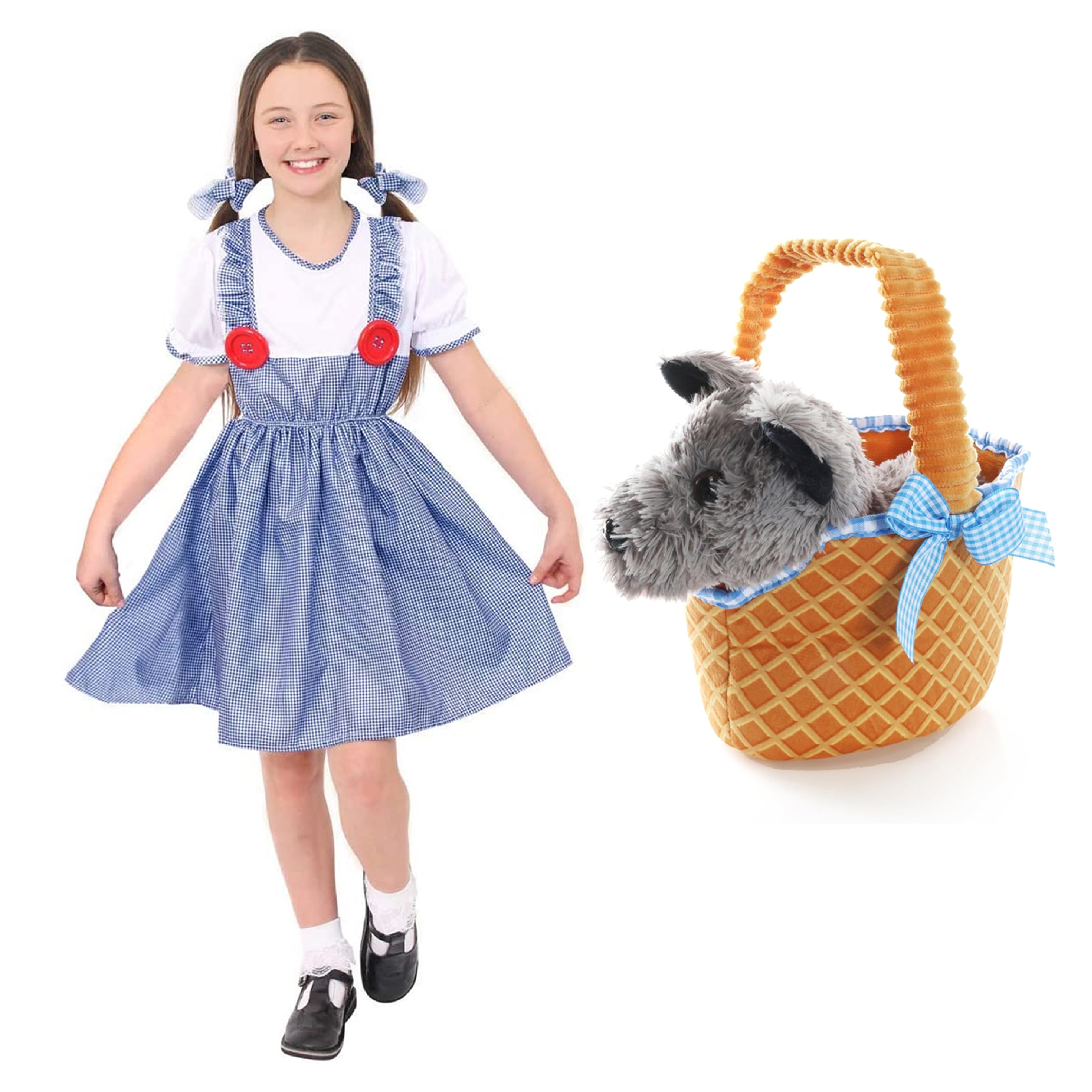 Kids Kansas Girl Costume - Soft Basket & Dog