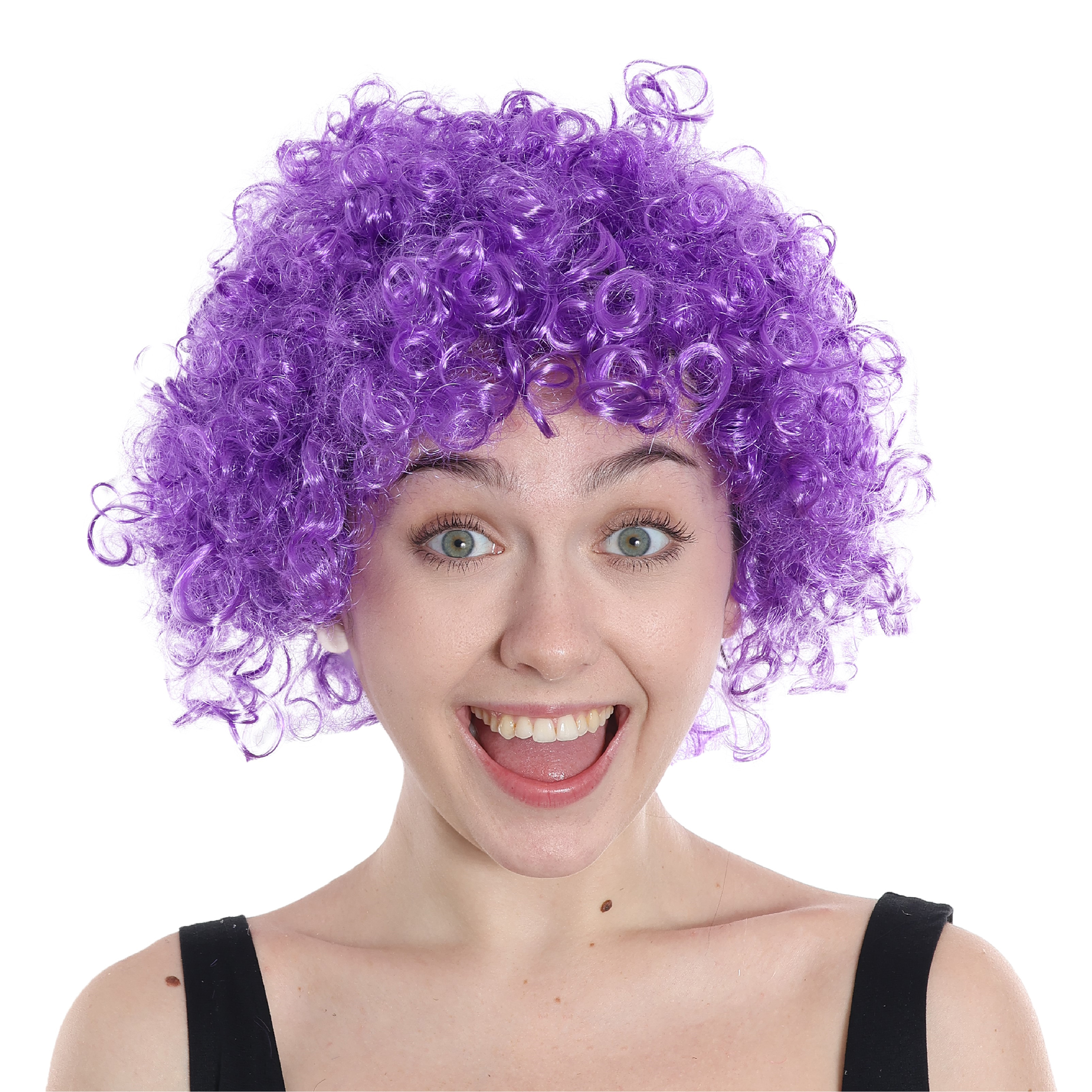 Purple Curly Afro Wig