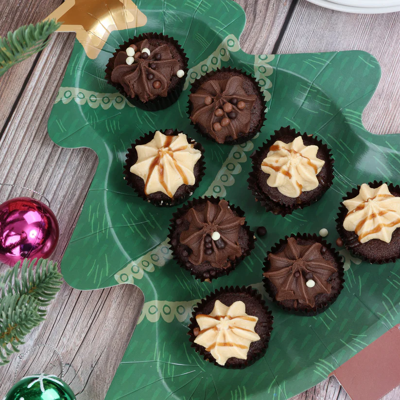 Pack of 3 Christmas Tree Serving Platters