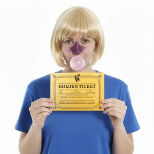 Kids Blue Golden Ticket Winner Set with Ticket