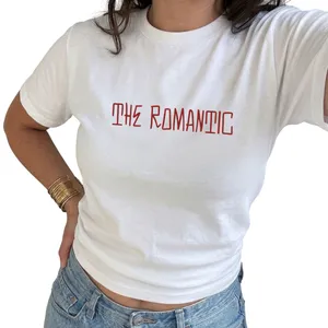 Ladies Pop-Inspired Concert T-Shirt | White Baby Tee | "The Romantic" Print