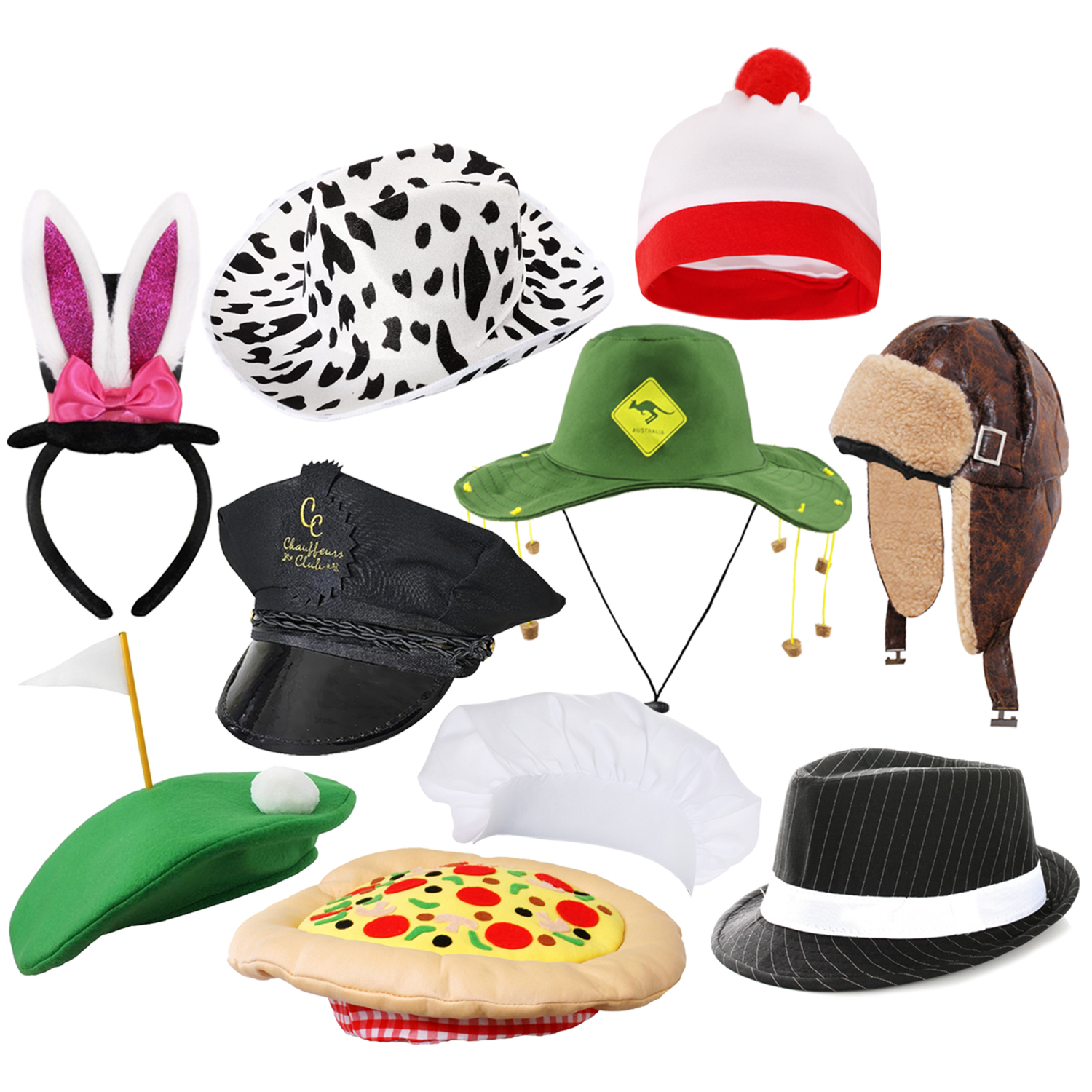 Pack Of 10 Party Photo Booth Prop Hats