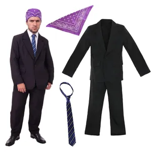 Adults Prison Office Manager Costume | 4 Pcs | Blazer, Trousers, Tie & Bandana