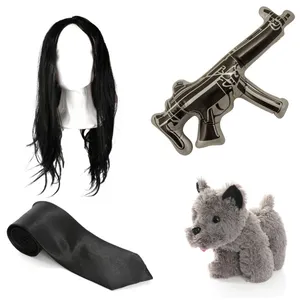 Retired Hitman Accessory Set | 4 Pcs | Tie, Wig, Dog & Inflatable Gun
