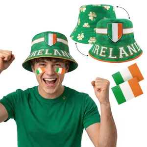 Irish Supporter Set | 2 Pcs | Reversible Bucket Hat & Temporary Tattoos