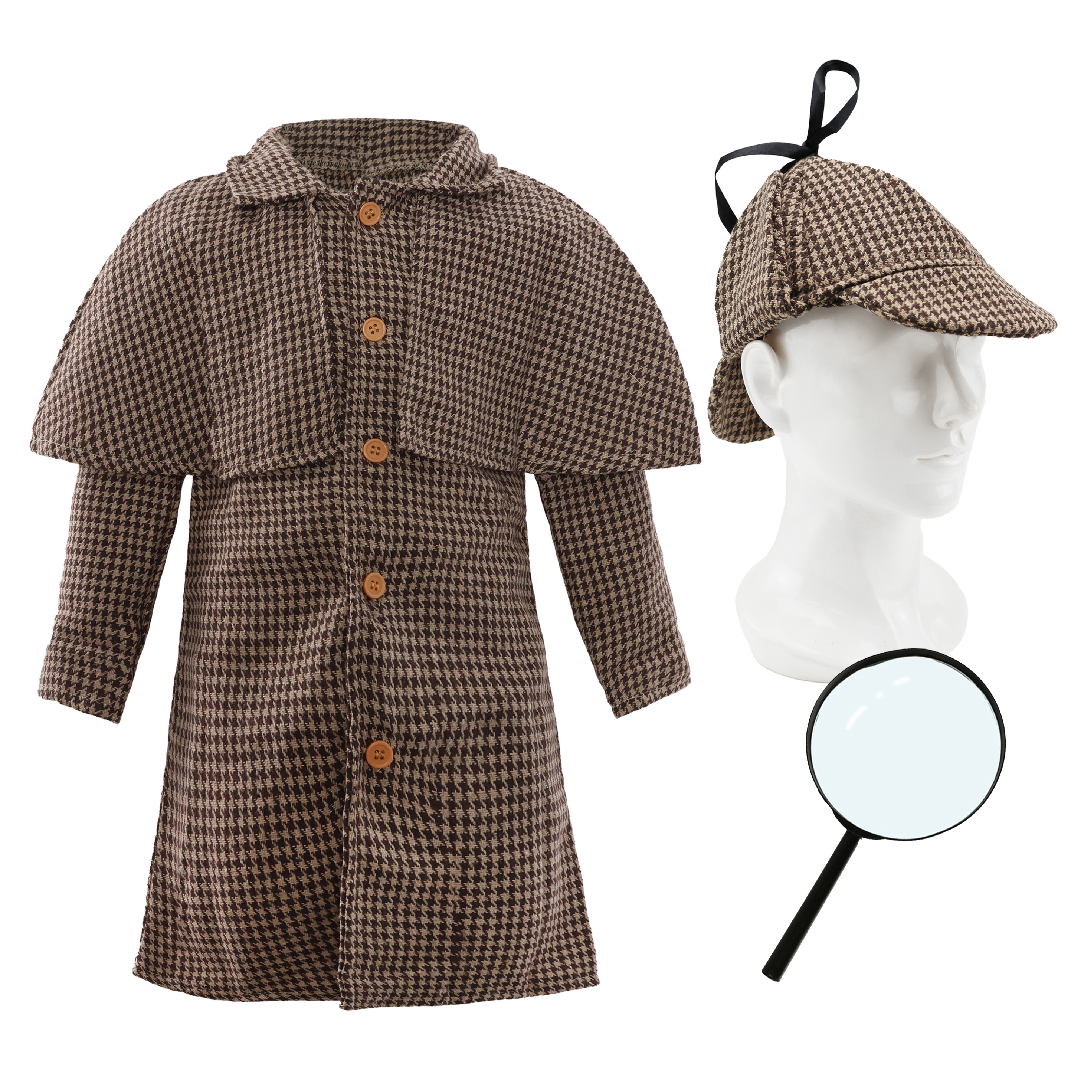 Kids Detective Costume with Magnifying Glass