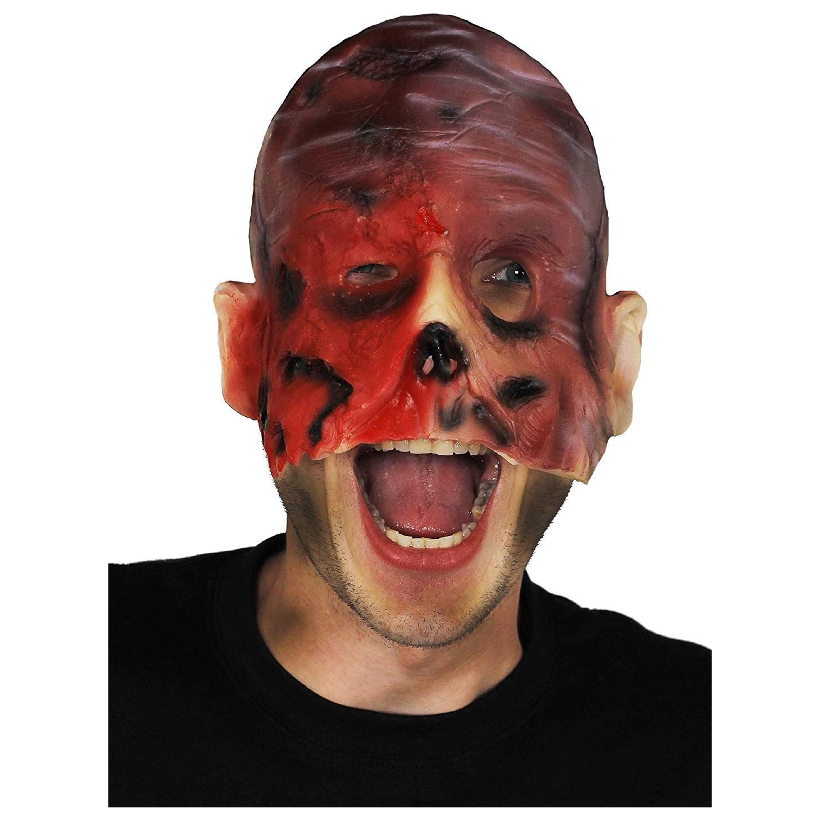 Latex Burnt Face Horror Mask