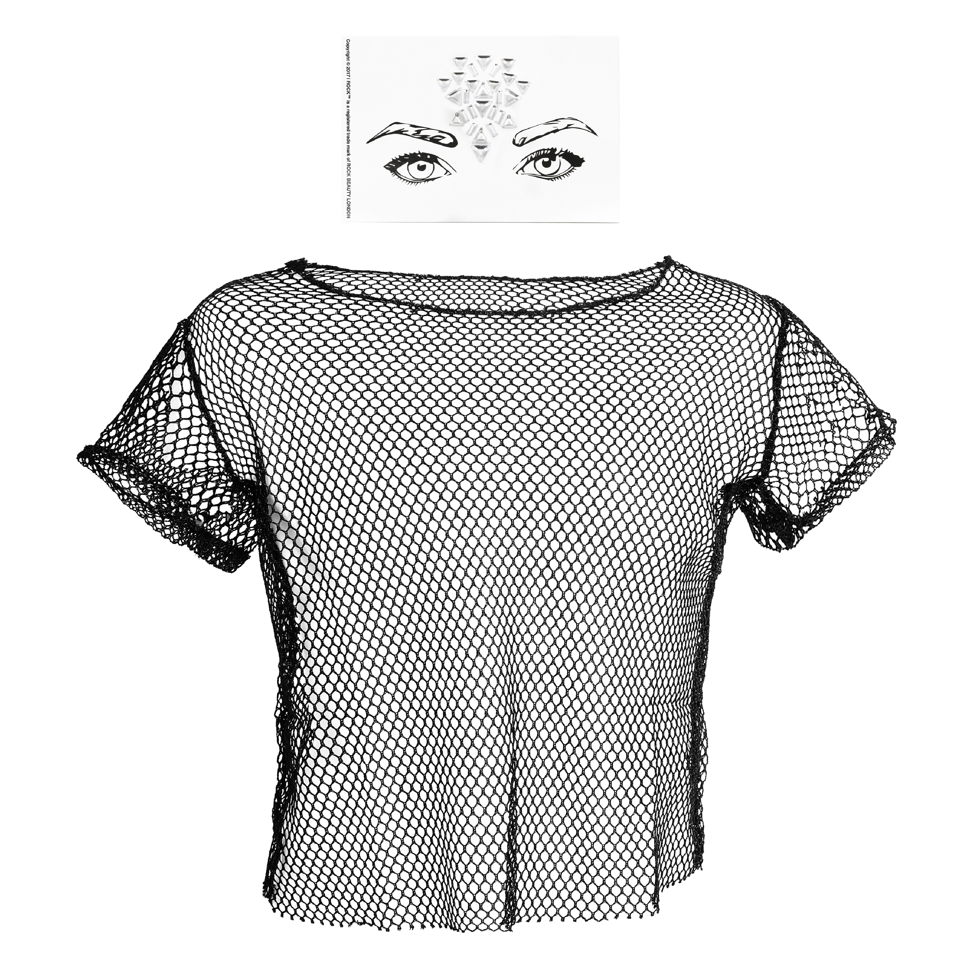 Mesh Top and Face Gems - Mens