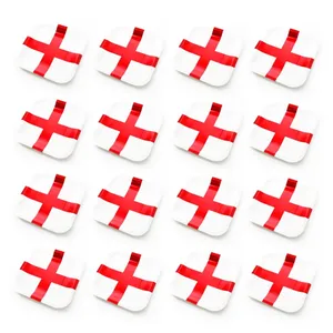 Pack of 10 St George’s England Flag Paper Plates – 9 Inch Square | Red Foil Cross Design