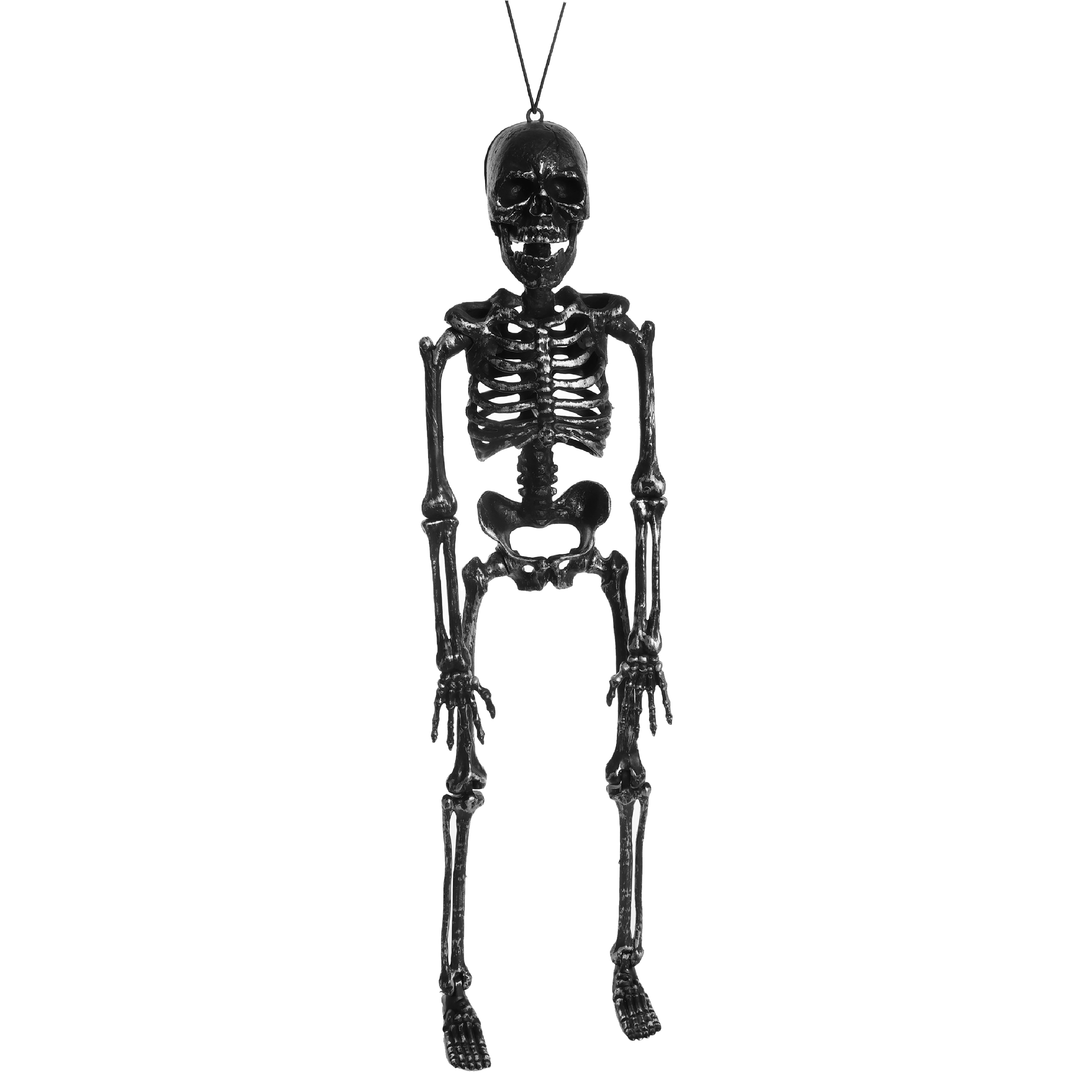 Silver 18" Hanging Skeleton Prop