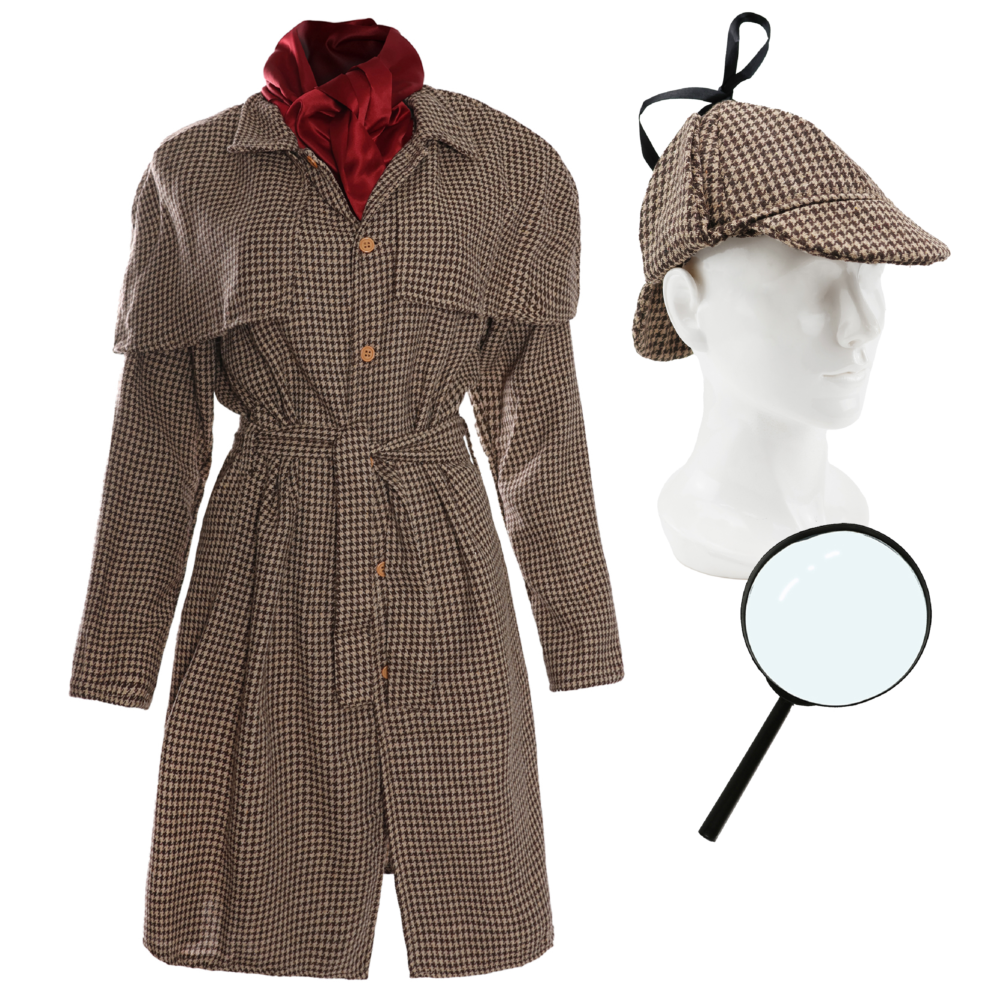 Ladies Detective Costume with Magnifying Glass
