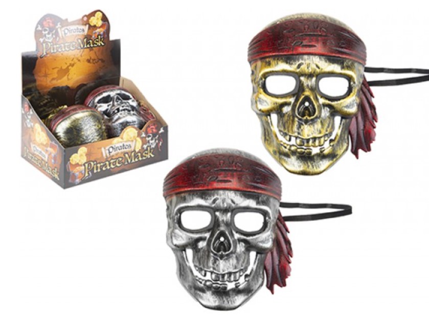 Boys Pirate Skull Mask – Scary Kids Halloween Costume, Child's Book Day Pirate Accessory