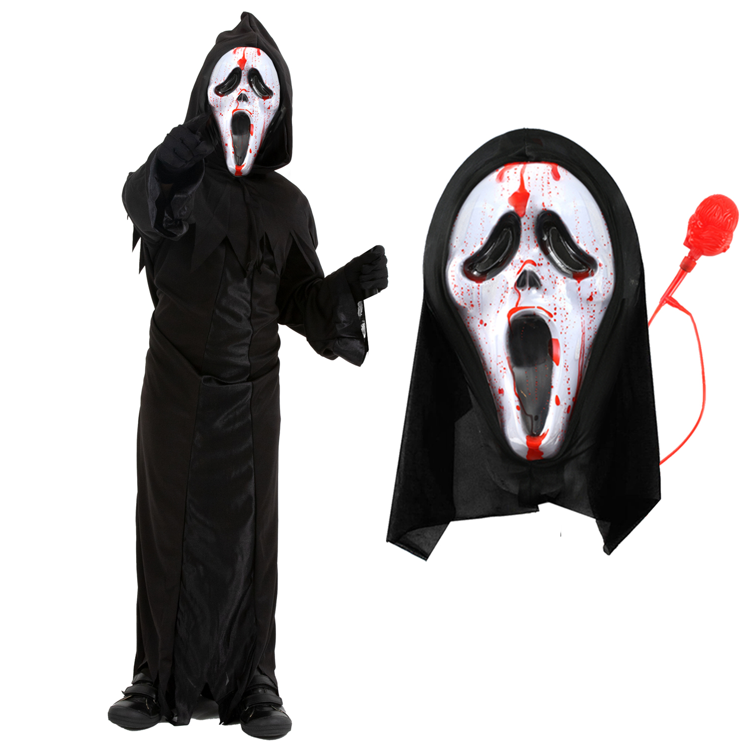 Child's Screamer Costume - Reaper Costume & Blood Pump Mask
