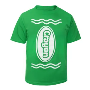 Children's Green Crayon T-Shirt – Fun Kids Costume Top for Parties, Dress-Up & School Events