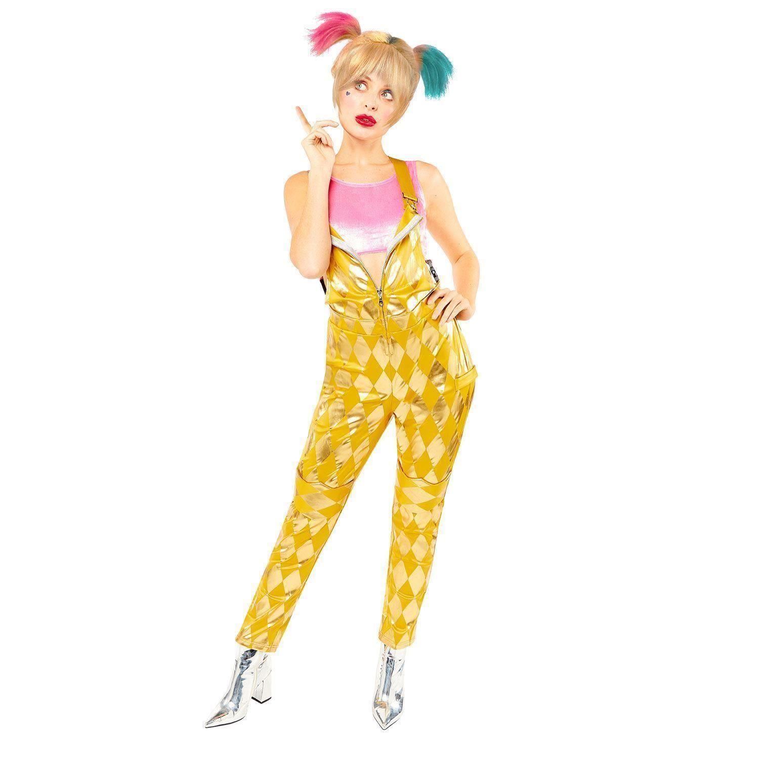 Official Warner Bros DC Comics Licensed Harley Quinn Booby Trapped Fancy Dress Costume