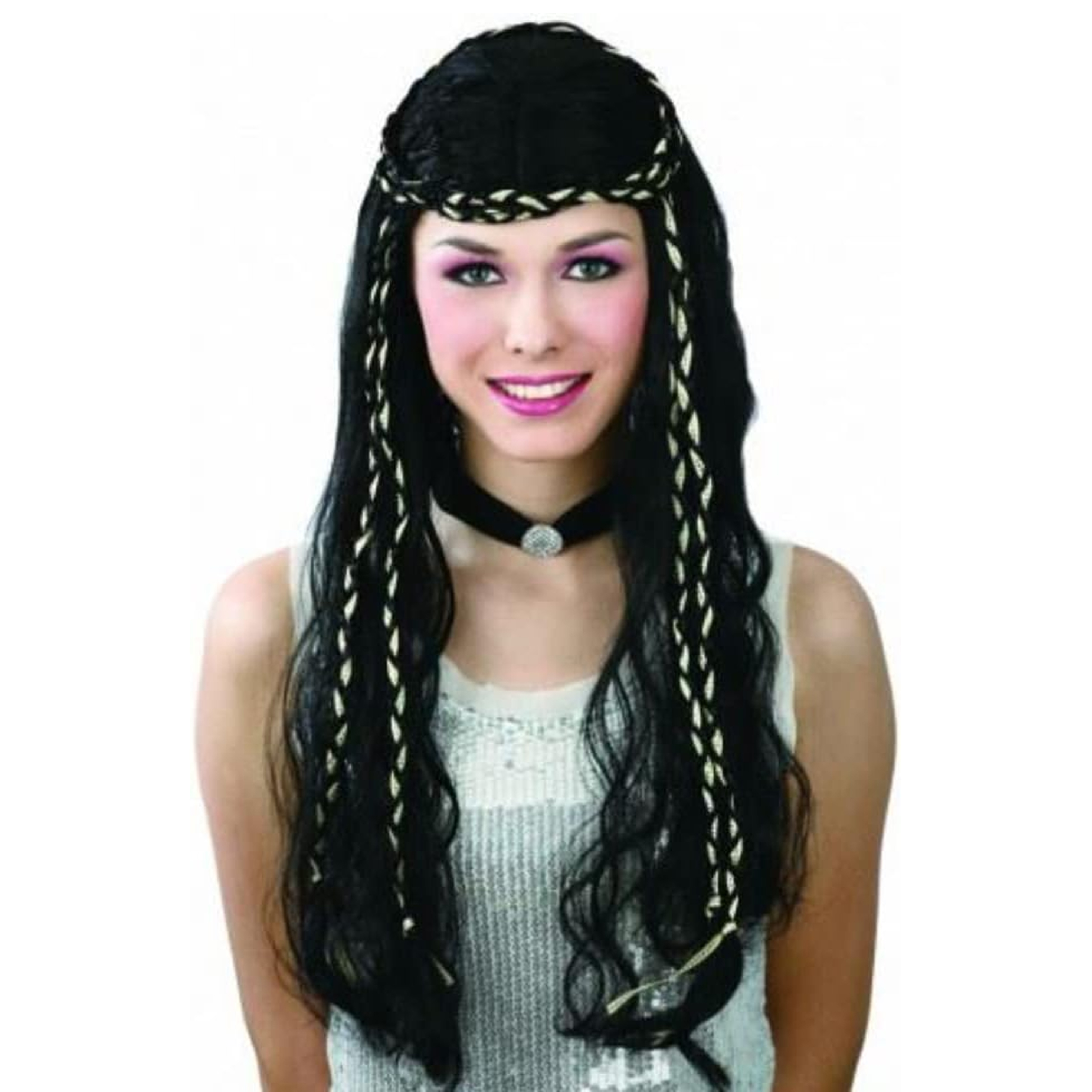 Ladies Egyptian Princess Black Wig