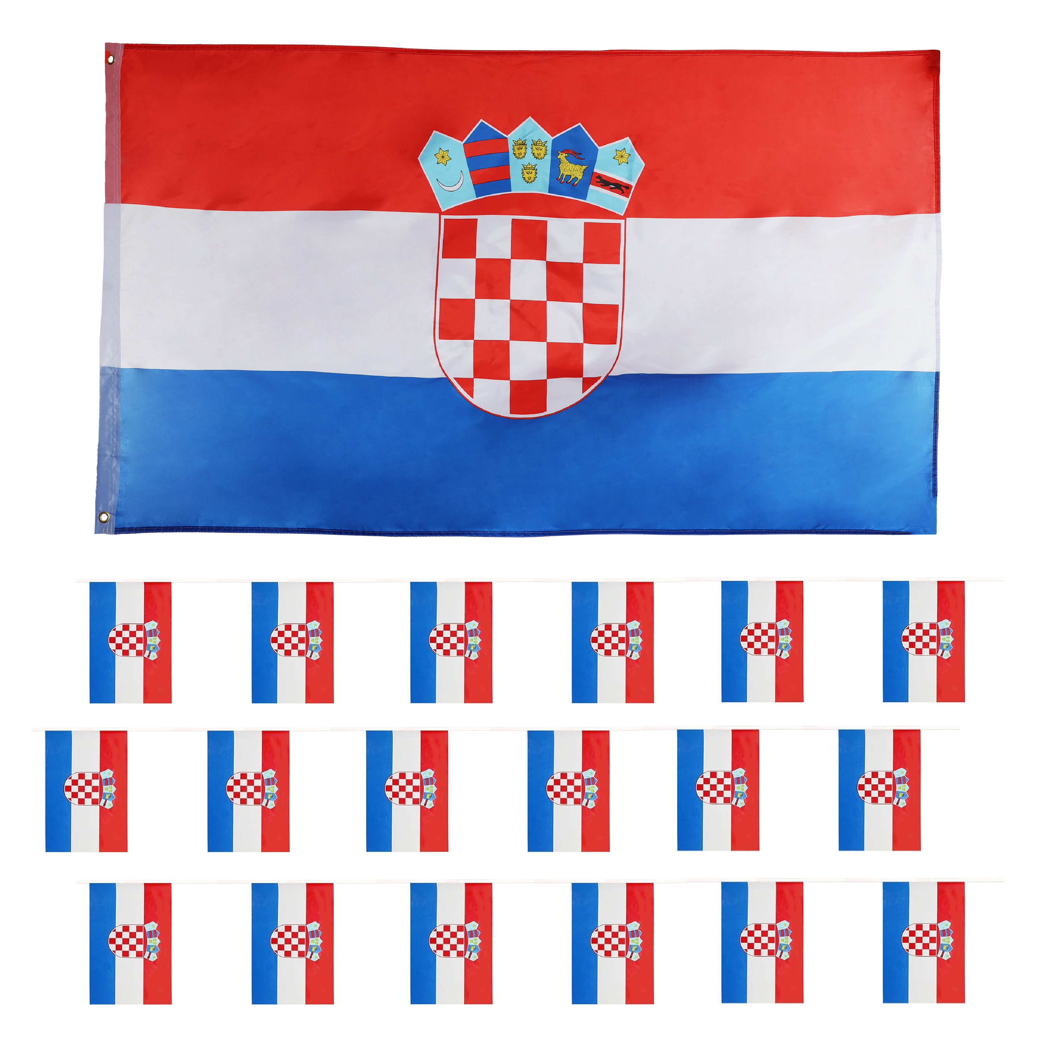 Croatia Flag And Bunting Set