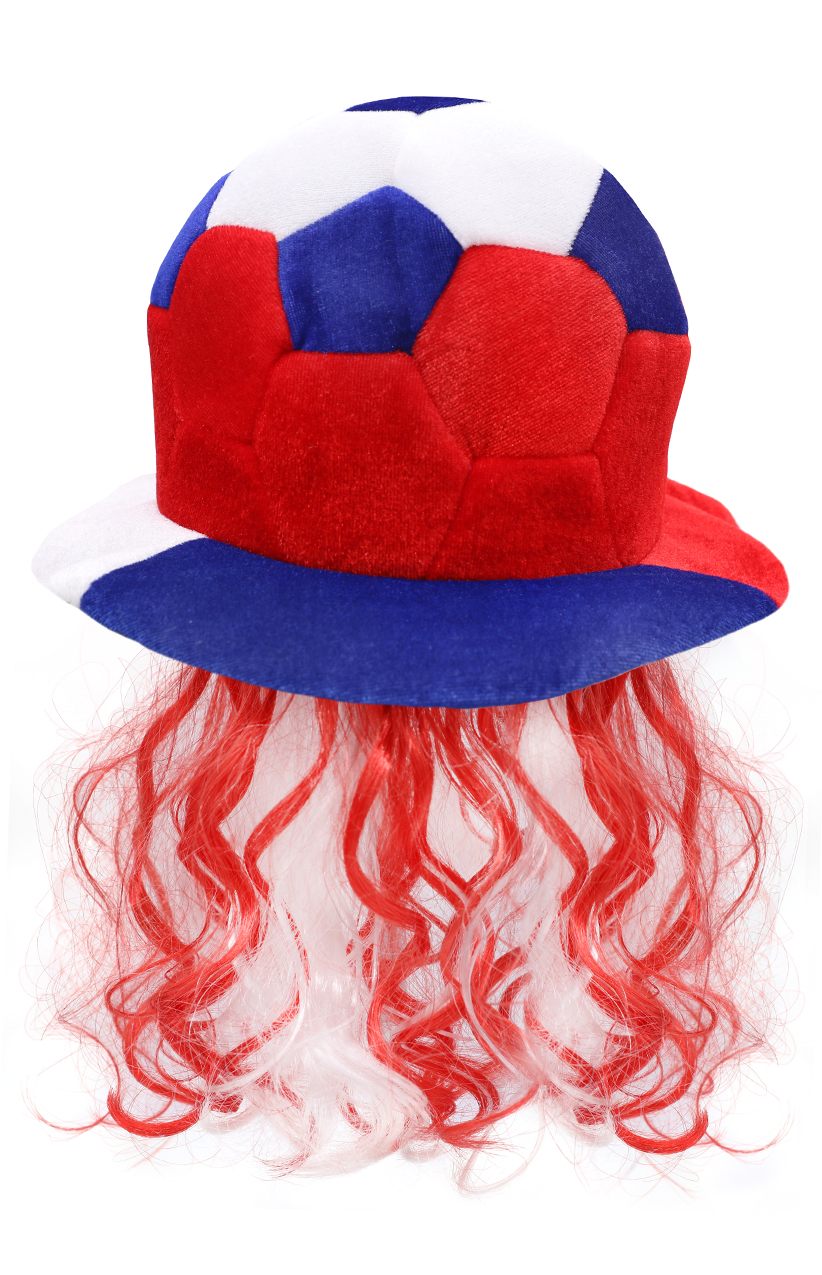 French Football Hat with Hair