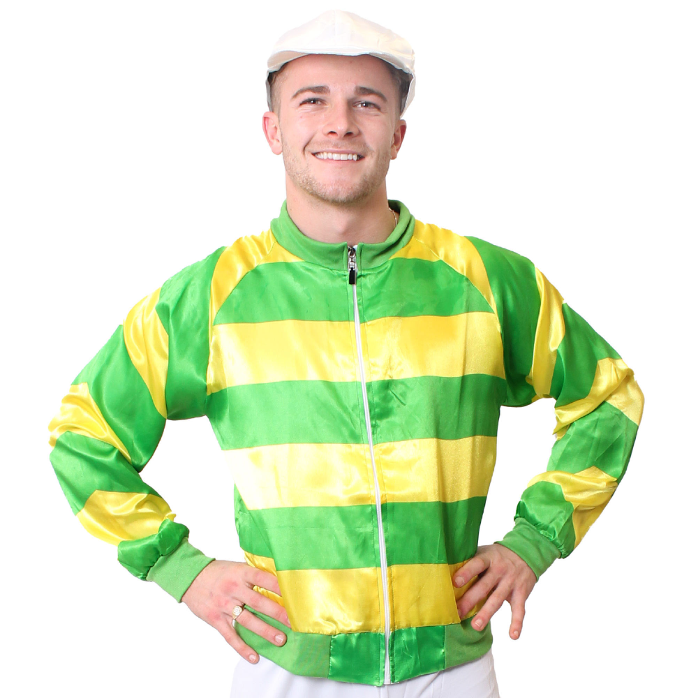 Adults Green & Yellow Jockey Costume
