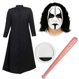Adults Sting Costume - Duster Jacket, Face Paint, Wig & Inflatable Bat