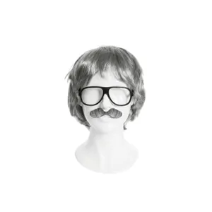 Men's Weird Neighbour Accessory Set | 3 Pcs | Wig, Glasses & Moustache
