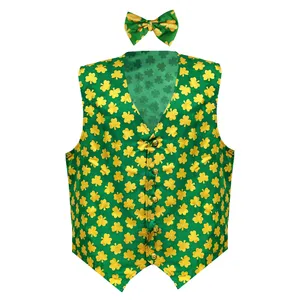 Irish Shamrock Waistcoat & Bow Tie