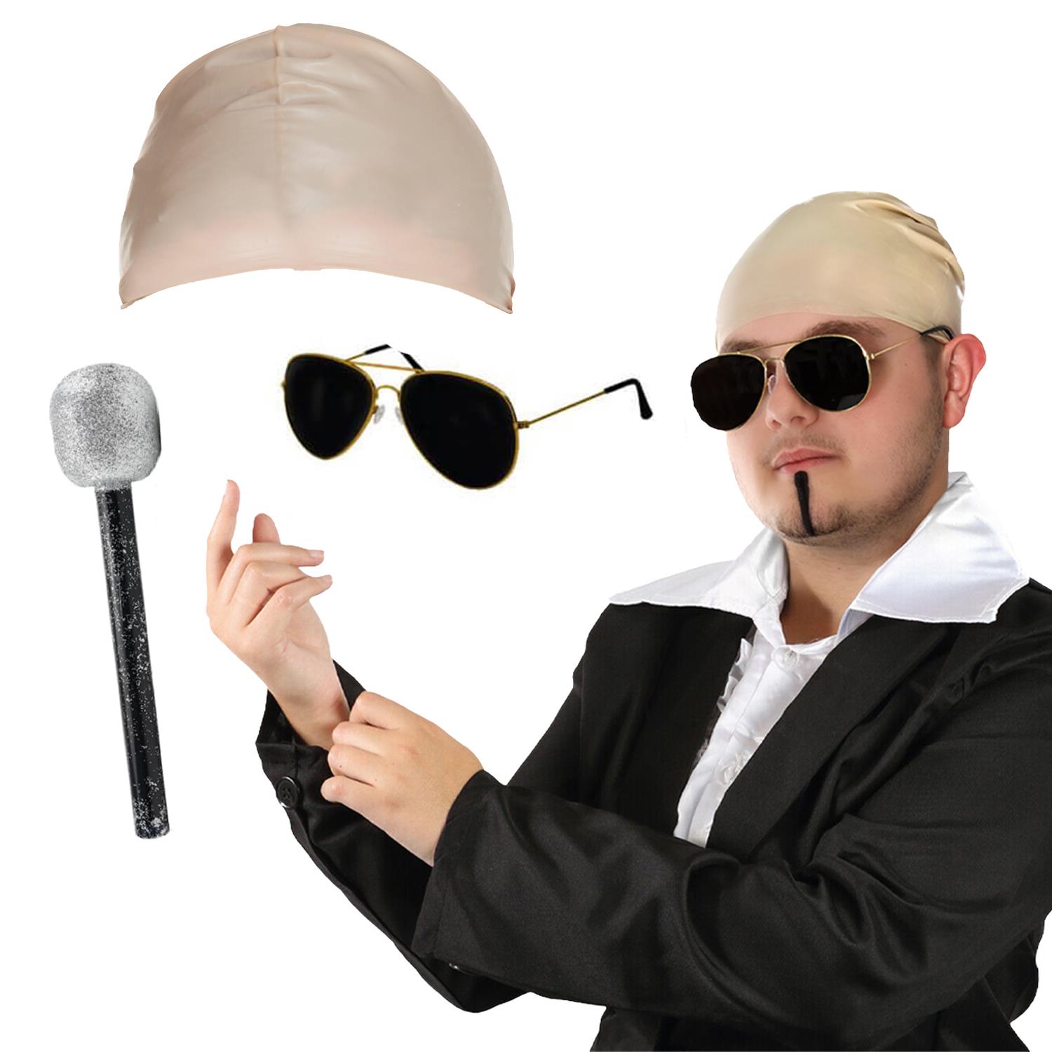 Pitbull Inspired Mr Worldwide Costume Set with Microphone